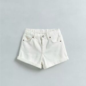 Zara White Jean Shorts for Women